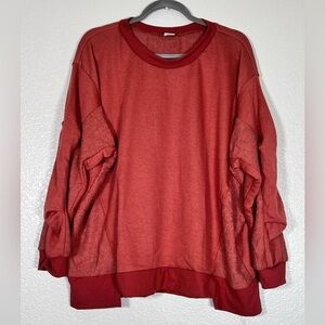 Dark mauve terry sweater, size large